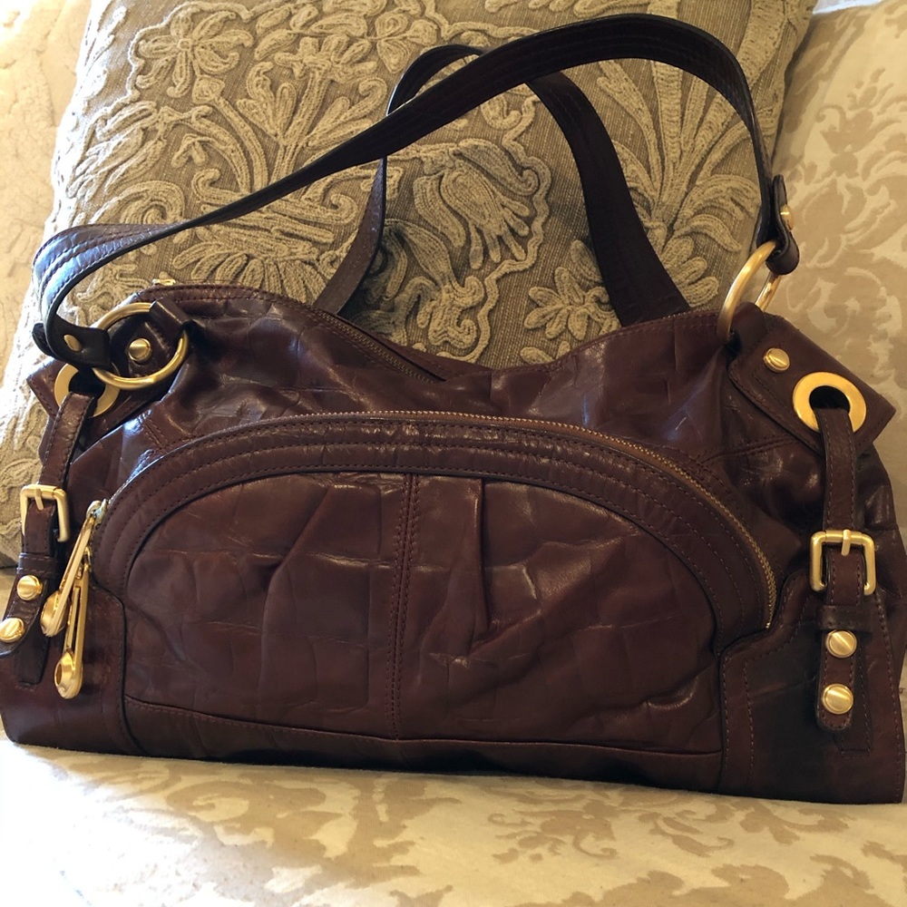 B Makowsky leather handbag